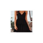 Obleka z V izrezom - slika 3